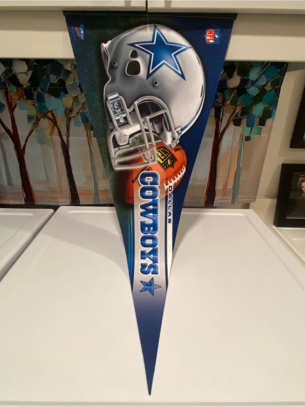 NFL Dallas Cowboys Blue and Silver Helmet Pennant Wall Decor